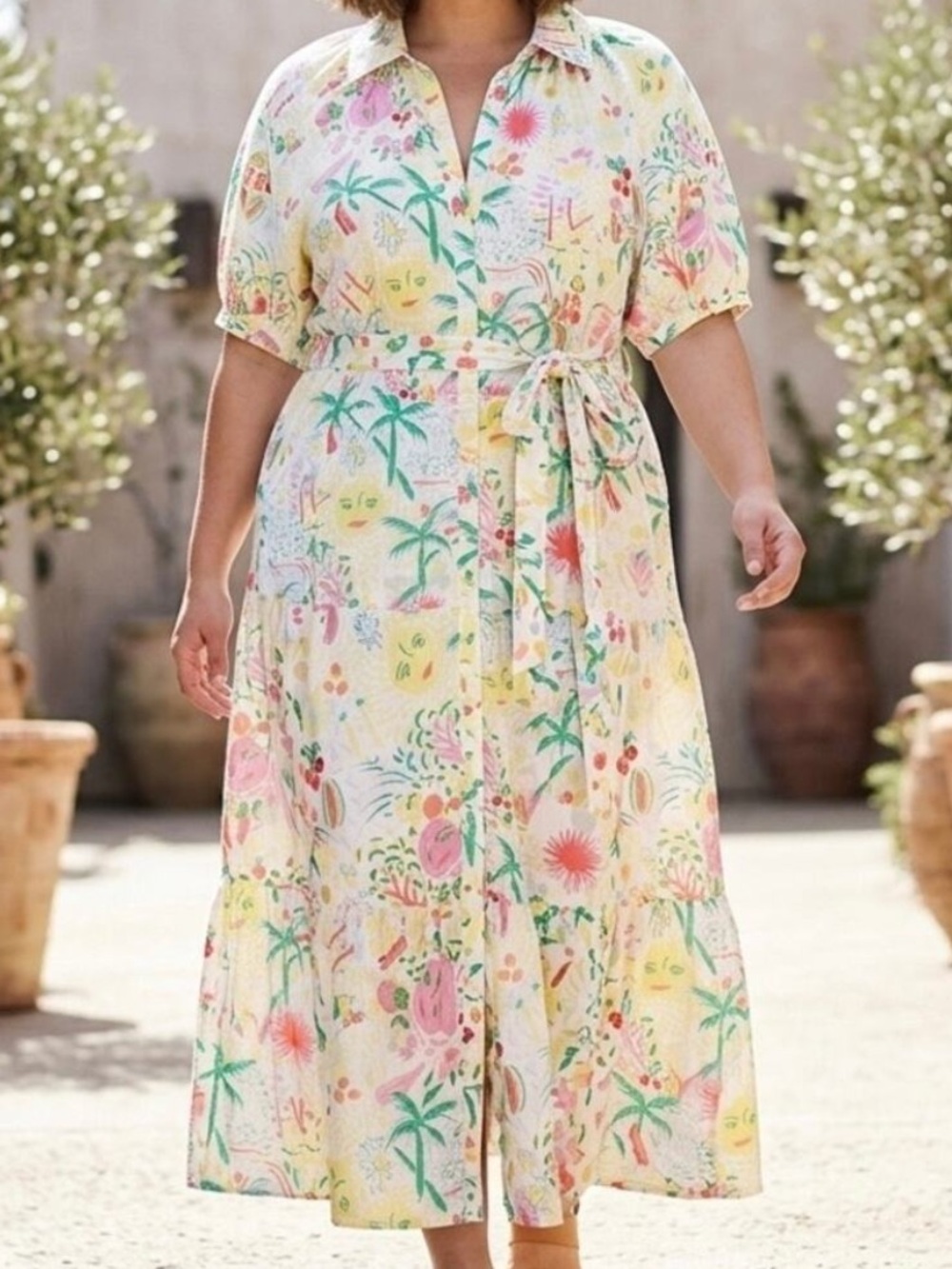 Roller Rabbit x Target Vacation Short Sleeve Maxi Dress